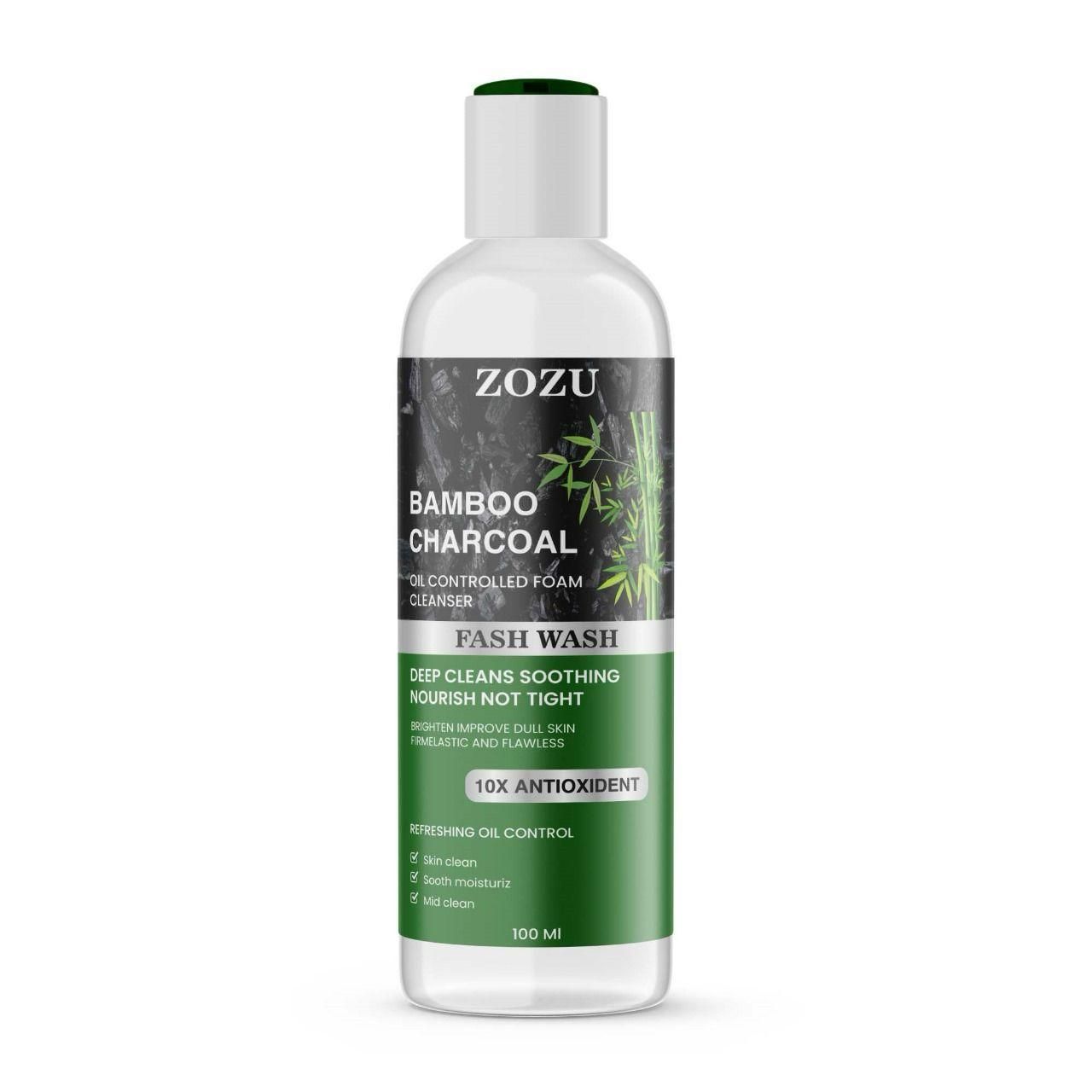 ZOZU 10× Charcoal Face Wash – Deep Cleanse + Glow Boost | 100 ml