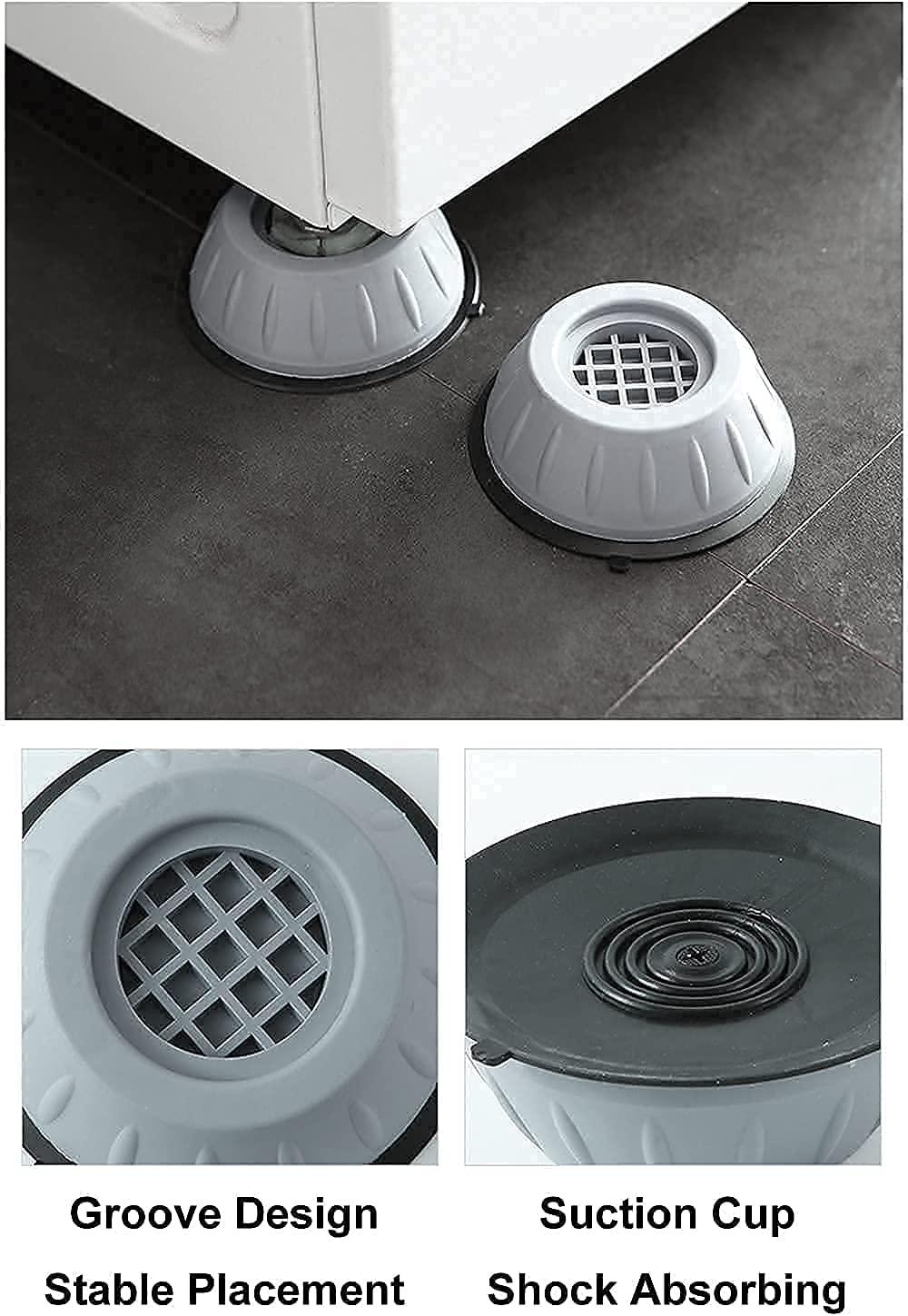 4‑Pack Anti‑Vibration Pads 🔇 Stable & Shock‑Proof Feet for Washer Dryer