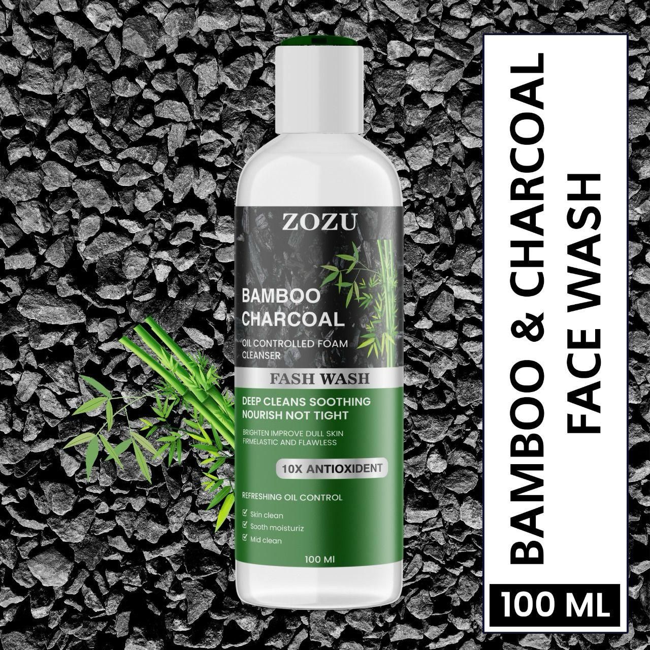 ZOZU 10× Charcoal Face Wash – Deep Cleanse + Glow Boost | 100 ml