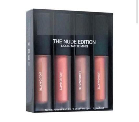 NudeโRed Liquid Lipstick Set โค๏ธ 4 Shades โข LongโWear Matte Glam