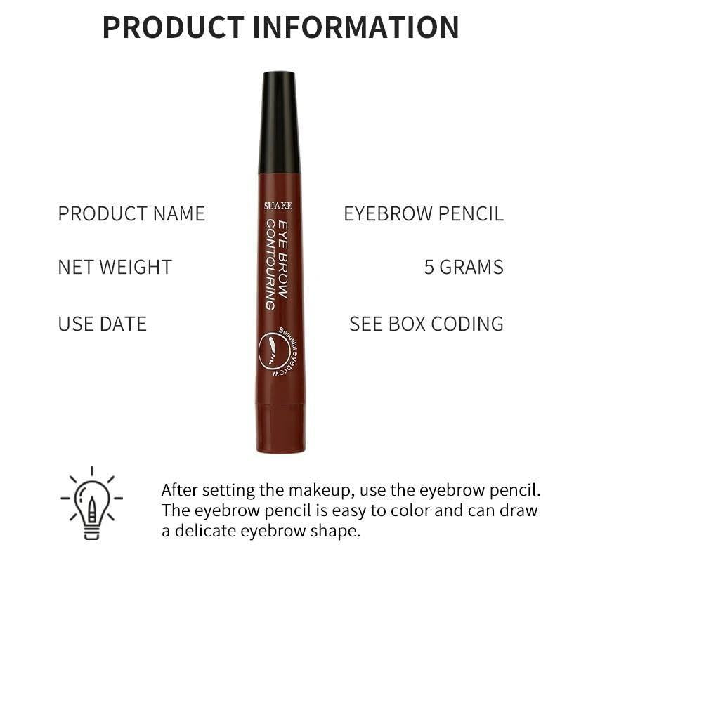 β¨ Waterproof 4-Points Microblading Eyebrow Pen with Micro Fork Tip Applicator β¨