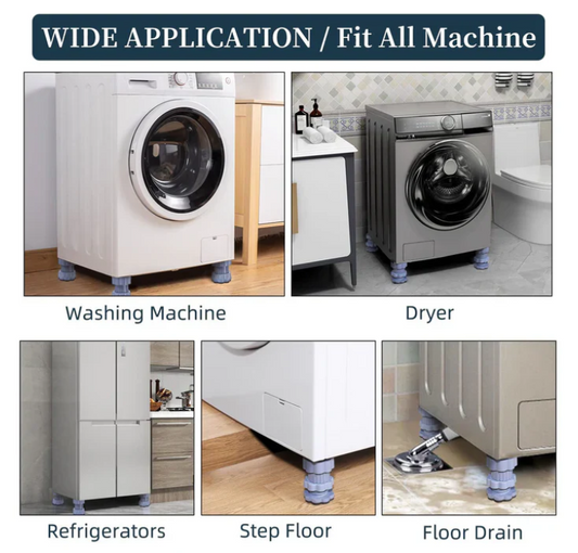 4‑Pack Anti‑Vibration Pads 🔇 Stable & Shock‑Proof Feet for Washer Dryer