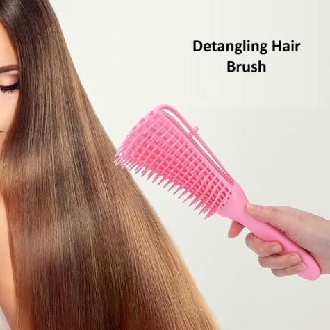 No-Tear Detangling Brush – Gentle Glide for All Hair Types | Anti-Breakage Design