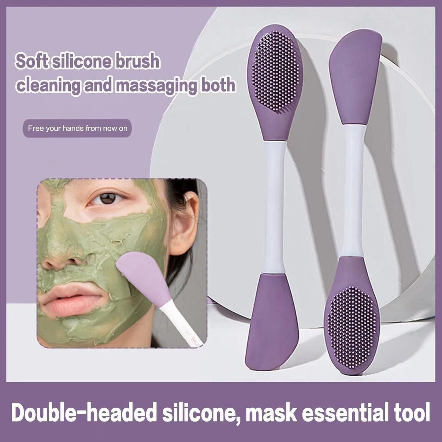 Silicone Face Mask Brush Applicator – Pack of 2 | Mess-Free & Hygienic Skincare Tool