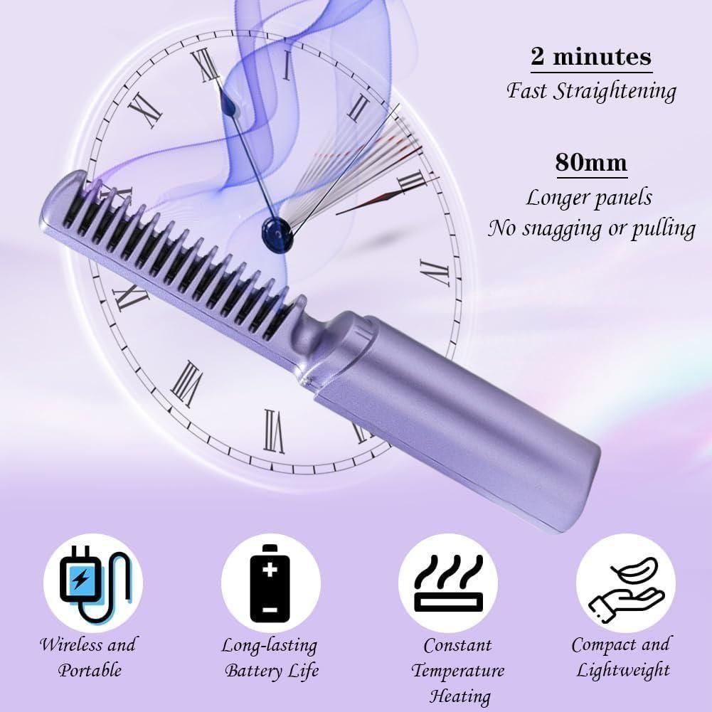 ✨ Meneflix Portable Mini Hair Straightener – Cordless, Rechargeable &amp; Travel-Friendly