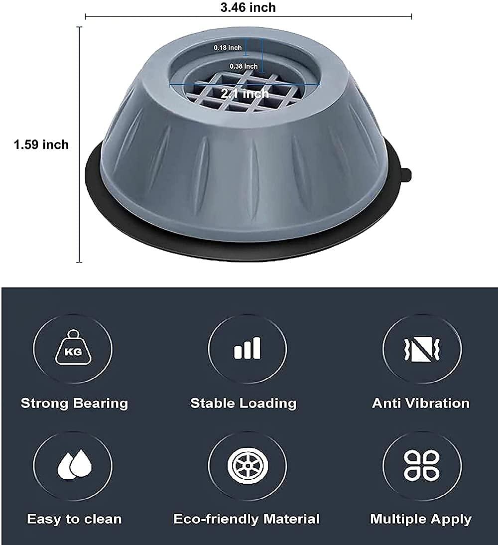 4‑Pack Anti‑Vibration Pads 🔇 Stable & Shock‑Proof Feet for Washer Dryer