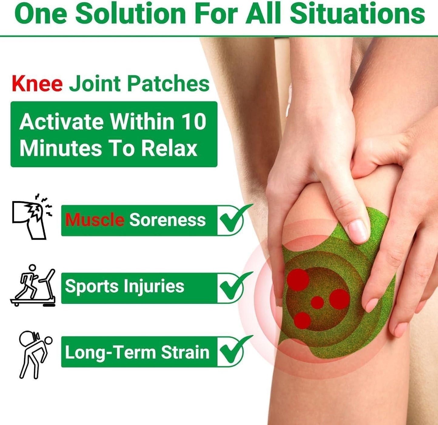 🌿 Knee Pain Relief Patches – Pack of 10/20/30 🌿