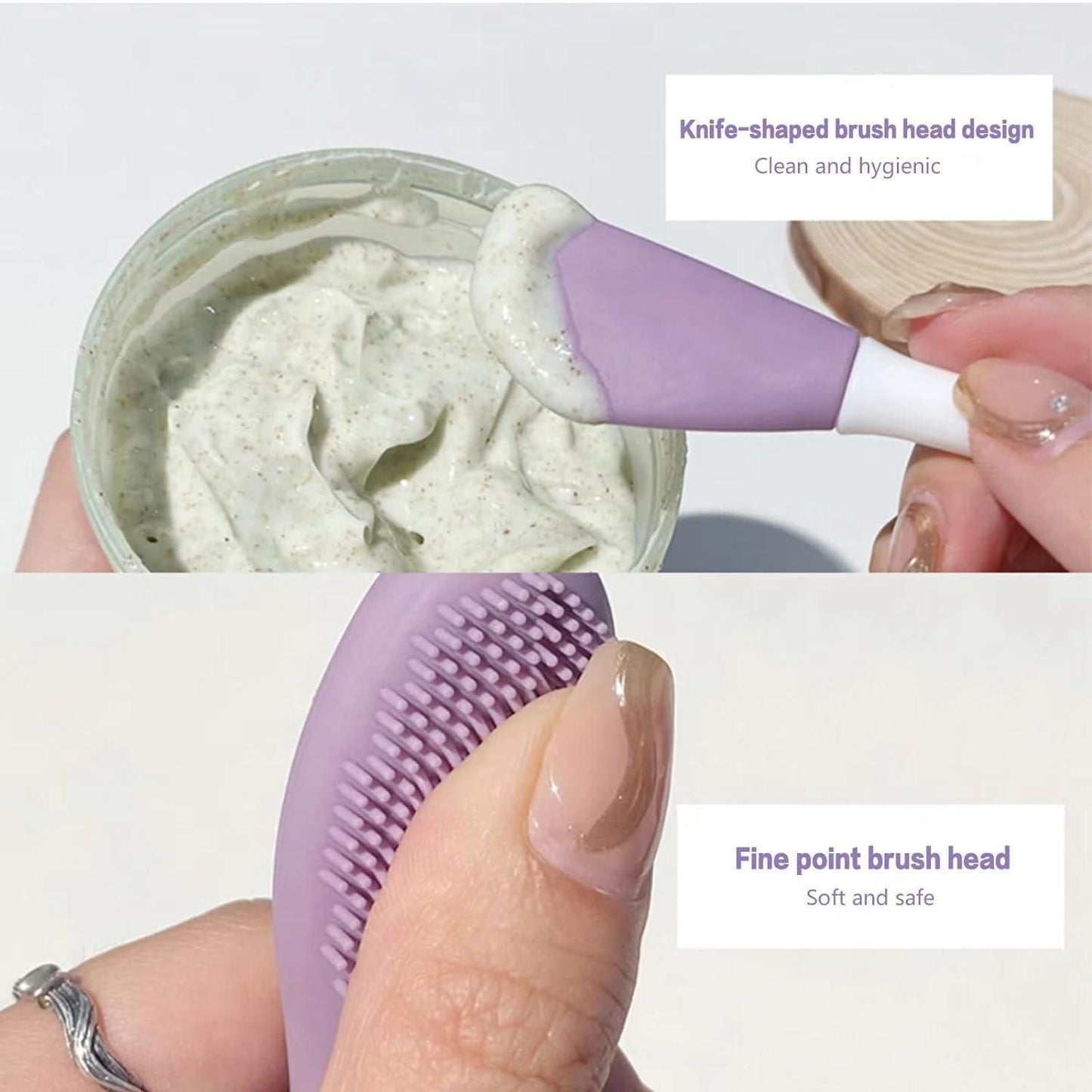 Silicone Face Mask Brush Applicator – Pack of 2 | Mess-Free & Hygienic Skincare Tool