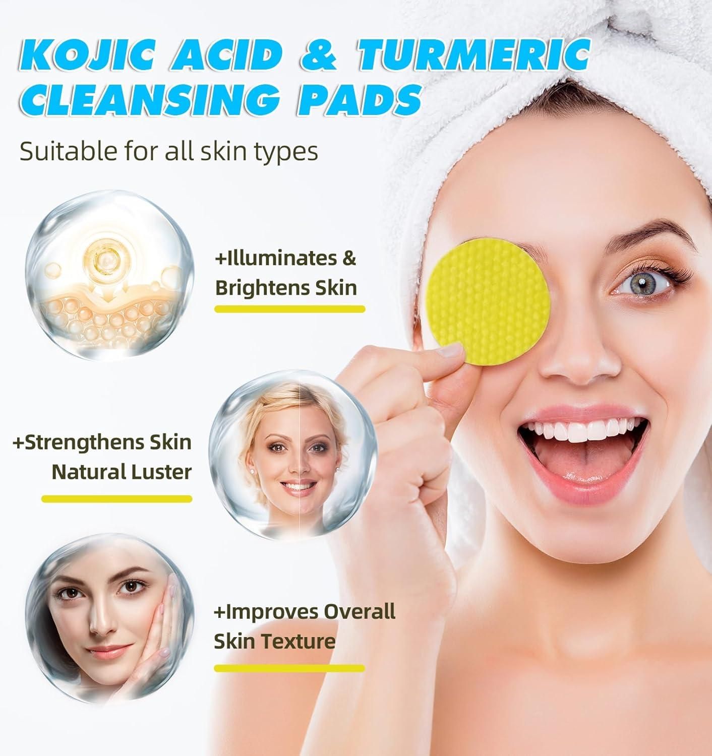 💛 Turmeric & Kojic Acid Cleansing Pads – Glow in Every Swipe! 💛