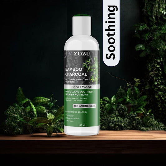 ZOZU 10× Charcoal Face Wash – Deep Cleanse + Glow Boost | 100 ml