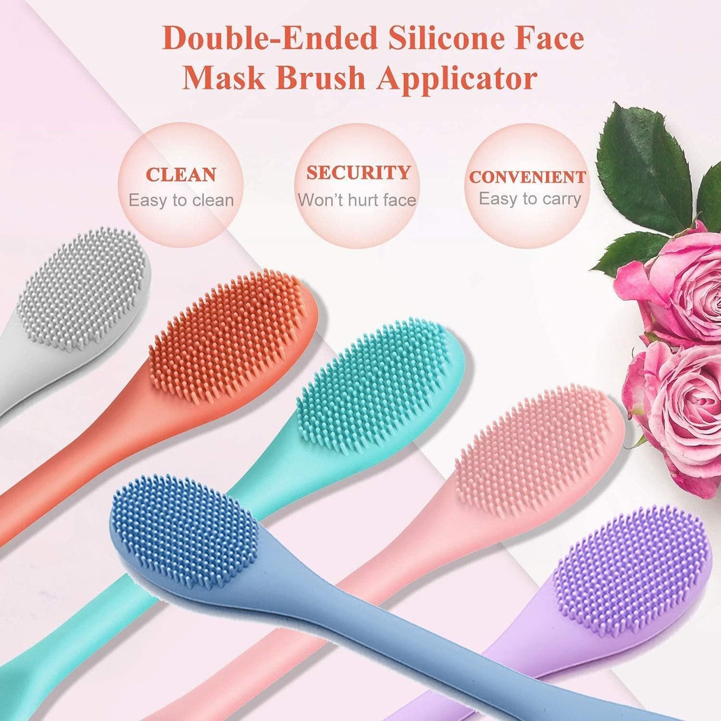 Silicone Face Mask Brush Applicator – Pack of 2 | Mess-Free & Hygienic Skincare Tool
