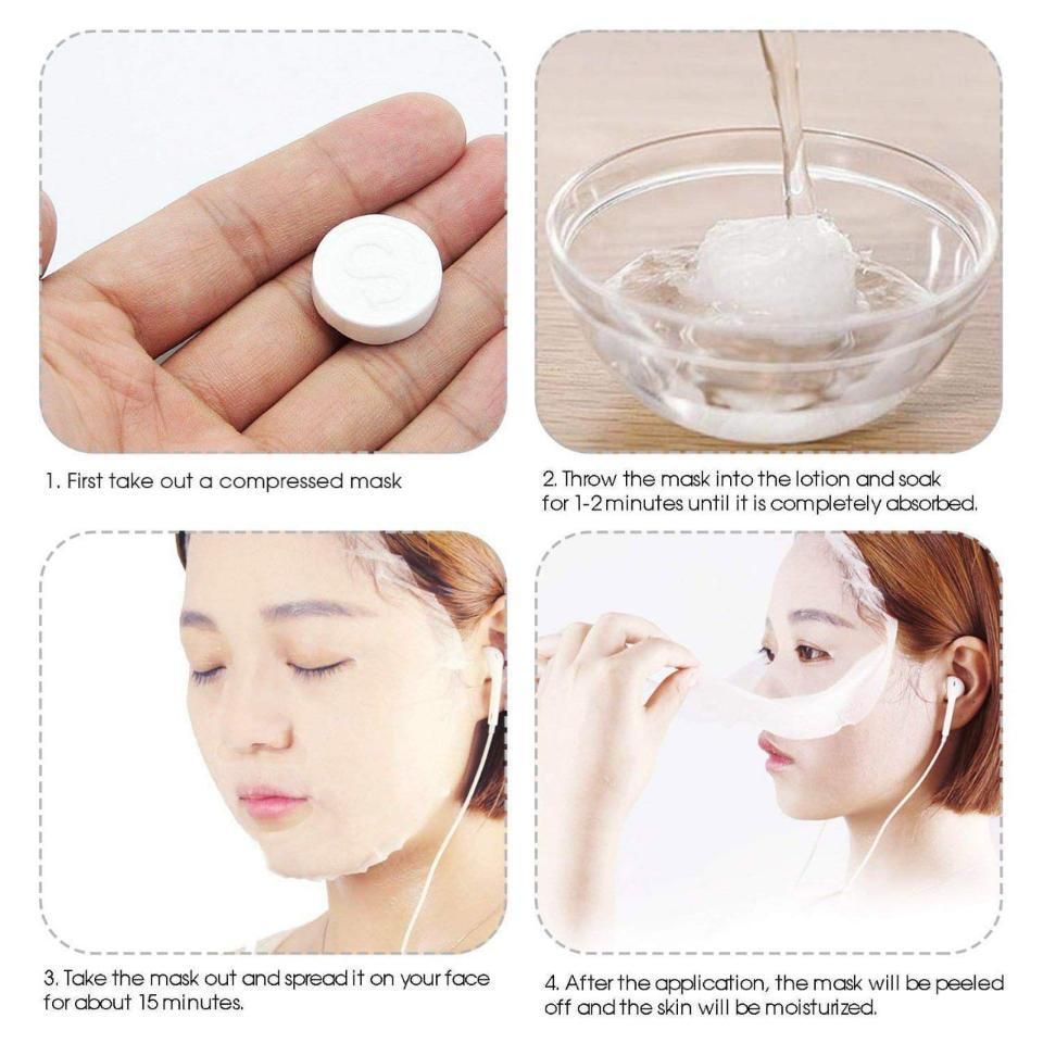 Disposable Face Mask Tablets – Pack of 50 | DIY Skincare Sheets for Hydration & Glow